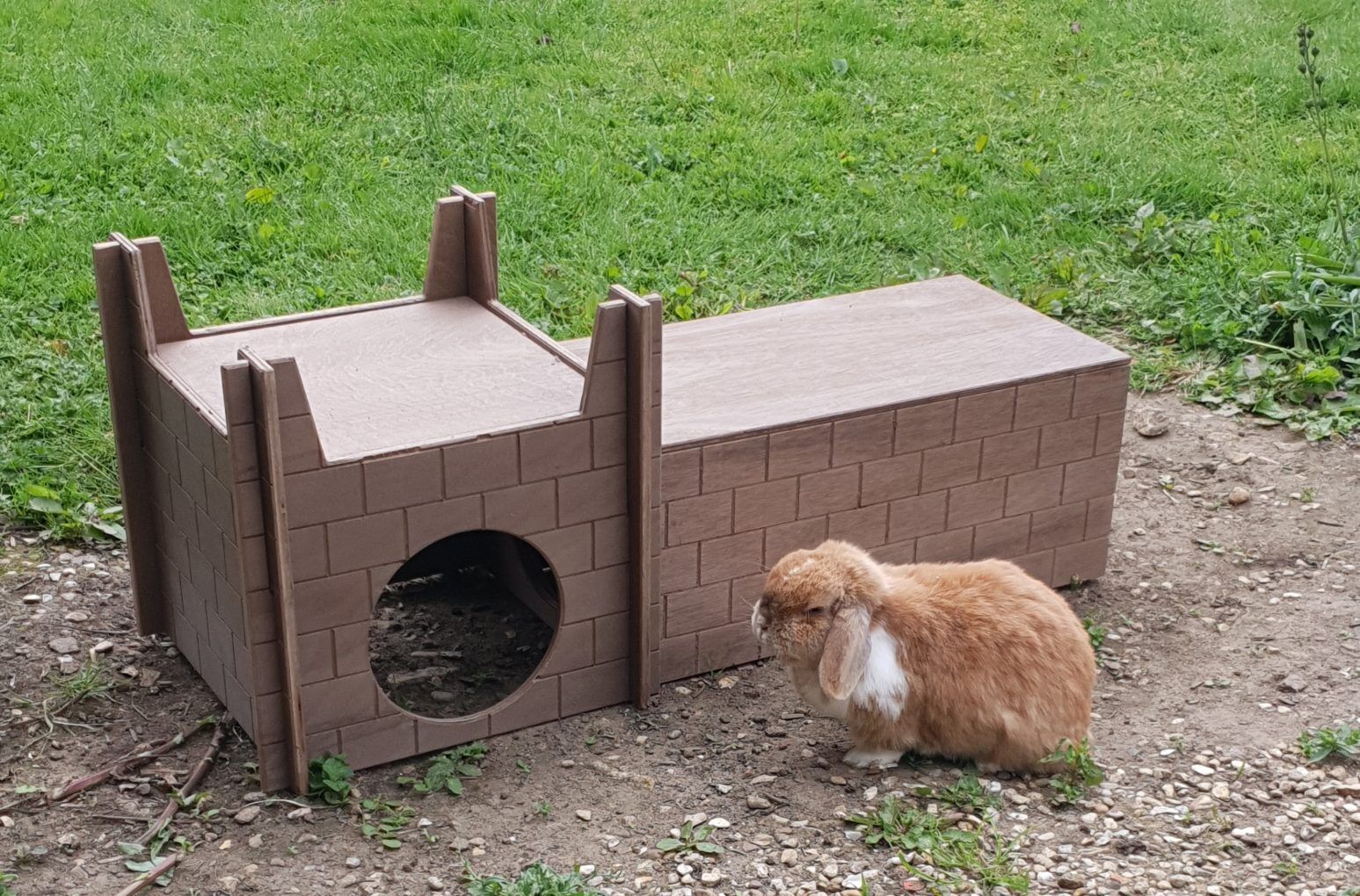 Rabbit Hideaway and Castle - Use Together or Separately (Weathered Wood) - Image 5