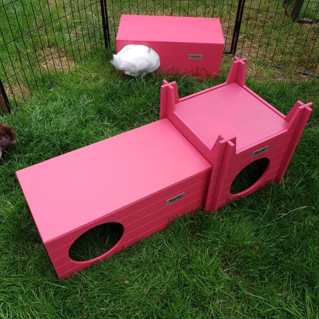 Rabbit Castle and Hideaway Use Together or Separately (Flamingo Pink) - Image 2